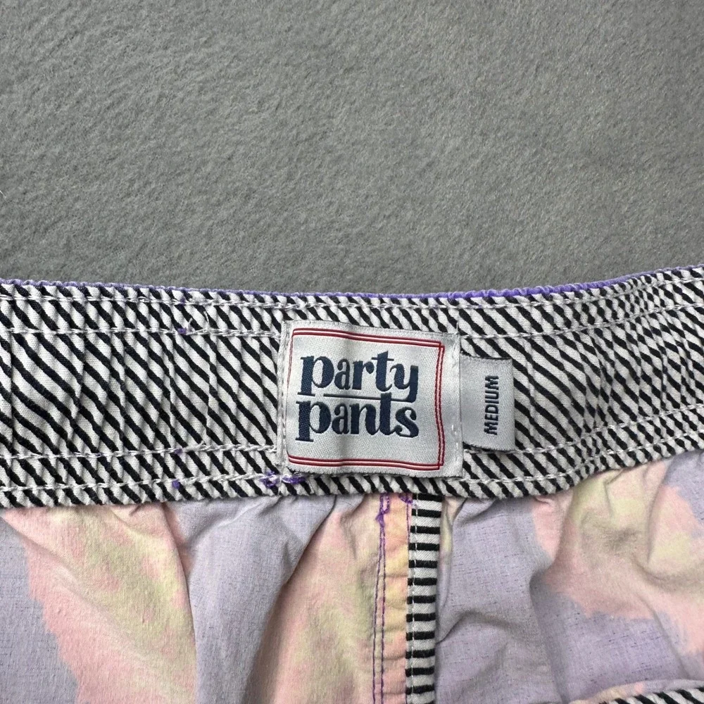 Party Pants Swim Trunks Mens Medium Purple Pink‎ Pineapple Print PR201184